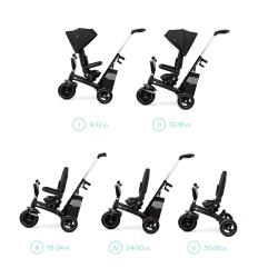 TRICICLETA KINDERKRAFT EASYTWIST, BLACK - Img 5