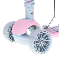Tricicleta + Trotineta + Skateboard (3in1) roti iluminate LED - ROZ - Img 12
