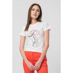 TSHIRT CASUAL F DOAMNA CU... WHITE-M - Img 5
