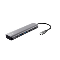 Adaptor Trust Dalyx 6-1 USB-C, gri