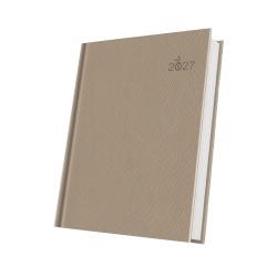 AGENDA DATATA A5 352PAG PREMIUM DELUXE GARGANO COPERTA PIELE SINTETICA BEJ 2027