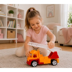 AUTOSPECIALA POMPIERI CU SCARA ROSU PORTOCALIU 46CM - Img 5