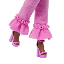 BARBIE DELUXE STYLE PAPUSA BARBIE CU SALOPETA ROZ SI PAR IMPLETIT - Img 6