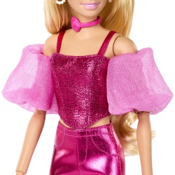 BARBIE DELUXE STYLE PAPUSA BARBIE TINUTA ROZ METALIZAT - Img 6