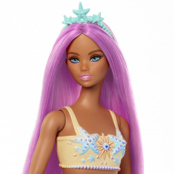BARBIE DREAMTROPIA PAPUSA SIRENA CU PARUL ROZ SI COADA PORTOCALIE - Img 3