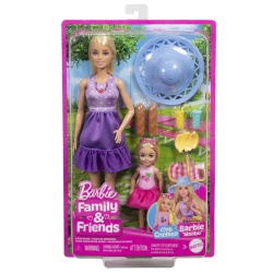 BARBIE FAMILY AND FRIENDS SET PAPUSA BARBIE SI PAPUSA CHELSEA - Img 1