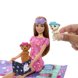 BARBIE PAPUSA BARBIE FAMILY SET PETRECERE CU 2 CATELUSI COLOR CHANGE - Img 6