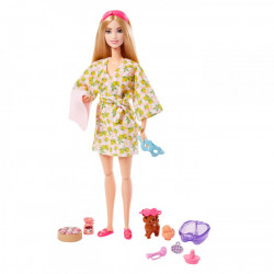 BARBIE, Set de Joaca cu Accesorii, Papusa Barbie, O zi la Spa