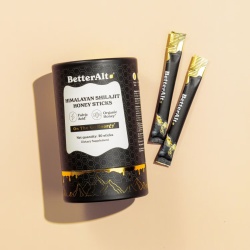 Better Alt Himalayan Shilajit Honey Sticks, Pliculete De Shilajit Din Himalaya Si Miere Cu 75% Acid Fulvic, 30 Pliculete - Img 3