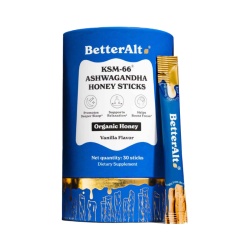 Better Alt Ksm-66 Ashwagandha Honey Sticks, Pliculete De Ashwagandha Si Miere, 30 Pliculete