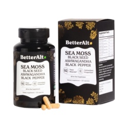 Better Alt Sea Moss, Formula Cu Alge Marine, Chimen Negru Si Ashwagandha, 120 Cps