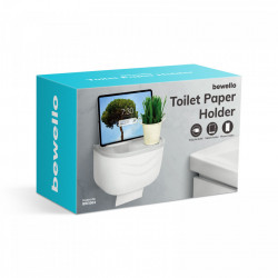 Bewello - Suport pentru hârtie igienică - alb - 210 x 135 x 135 mm - Img 3