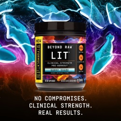 Beyond Raw Lit V2 Pre-workout With Gummy Shark Flavor, Pre-workout Cu Aroma De Gummy Shark, 468 G - Img 10