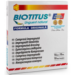 BIOTITUS COMPRESE IMPREGNATE 10CM*10CM 10BUC/CUT