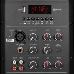 BOXA PORTABILA 12''/31CM 250W RMS TWS CU BT/USB + 2 MIC WIRELESS - Img 5