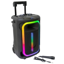 BOXA PORTABILA CU EFECTE LED 12"/30CM CU TWS BT/USB/AUX//MSD - Img 2