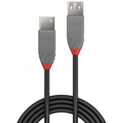 Cablu Lindy 0.5m USB 2.0 Type A Ext Anth - Img 2