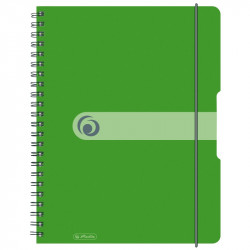 Caiet a4 80f spirala elastic perforat eotg coperta pp verde opac