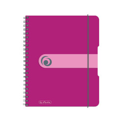 Caiet Herlitz EOTG, A5, cu elastic, 80 file, fucsia - Img 3