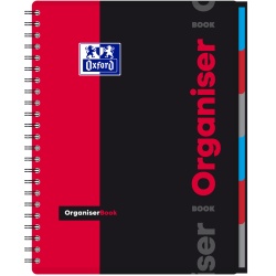CAIET ORGANIZATOR OXFORD STUDENTS ORGANISER, A4+ 80F, HARTIE OPTIK 90G/MP, SPIRA DUBLA, SCRIBZEE, COPERTA PP, MARGINI DUBLE SI ANTET, MICROPERF SI 4 PERF, 6 SEPARAT REPOZ, 3 CLAPE COPERTA SPATE, INCHIDERE CU ELASTIC, PATRATELE, DIVERSE CULORI