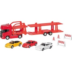 Camion die-cast transportor de masini Scania V8, scara 1 la 60-64, lungime 29 cm - Img 2