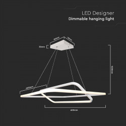 CANDELABRU LED DIMABIL 50W 3000K 60X60X120CM - ALB - Img 2