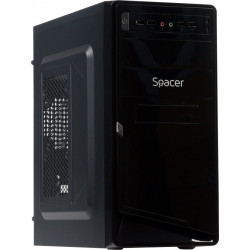 CARCASA SPACER, Mini Tower, mATX, "MOON", 450 (230W for 450W Desktop PC), USB 2.0 x 4, Jack 3.5mm x 2, "SPC-MOON" - Img 1