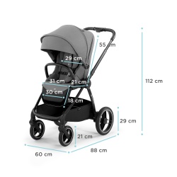 CARUCIOR KINDERKRAFT NEA, 2 IN 1, PLATINUM GREY - Img 11