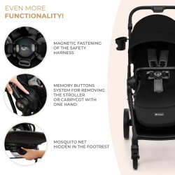 CARUCIOR KINDERKRAFT YOXI 3IN1 (MINK PRO) PURE BLACK - Img 3