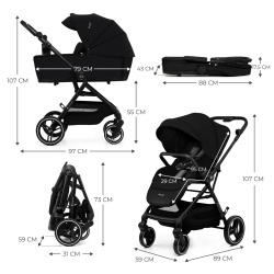 CARUCIOR KINDERKRAFT YOXI 3IN1 (MINK PRO) PURE BLACK - Img 5
