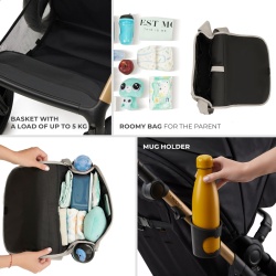 CARUCIOR MULTIFUNCTIONAL KINDERKRAFT MOOV 2 EVA 4IN1 MOON GREY - Img 8