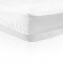 Cearceaf pat cu elastic 140x200 cm alb - Img 2