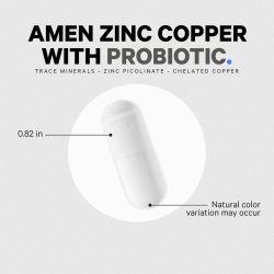 Codeage Amen Zinc/copper + Probiotics 2 Billion Cfu, Formula Pentru Echilibru Mineral Si Digestie Sanatoasa, 90 Cps - Img 5
