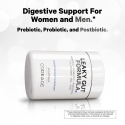 Codeage Leaky Gut Supplement - L-glutamine, Prebiotics, Probiotics, Postbiotic, Formula Avansata Pentru Sanatatea Intestinala, 60 Cps - Img 4