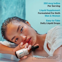 Codeage Liquid Iodine+ Unflavored, Iod Lichid Fara Aroma Pentru Suport Tiroidian Si Functionare Optima A Organismului,59.2 Ml - Img 7