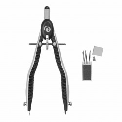 Compas Herlitz MyPen, setare rapida, negru / gri - Img 2