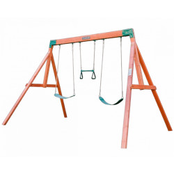 Complex de leagane din lemn cu 3 leagane Aviator - Img 1