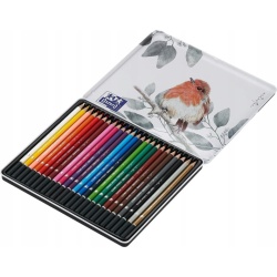 CREIOANE COLORATE OXFORD, SET 24 CULORI, IN CUTIE METAL, COLECTIA ARTISTIC