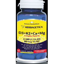 D3+K2+CA+MG COMPLEX NATURAL 60CPS VEGETALE
