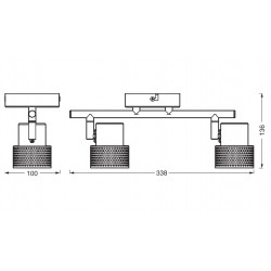 DECOR SPOT CORK 2X3.4W 927 GU10 BK LEDV - Img 3