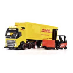 DICKIE SET CAMION DHL SI STIVUITOR CU SUNETE SI LUMINI 35CM - Img 5