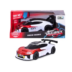 DICKIE TOYS PULL BACK MOTORSPORTS MASINA PORSCHE MISSION R CU LUMINI SI SUNETE 28CM - Img 3