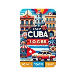 eSIM, 10GB, 30 Days, Cuba, Standard