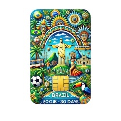 eSIM Brazil, 50GB, 30 Days, Standard