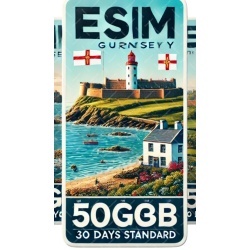 eSIM Guernsey, 50GB, 30 Days, Standard