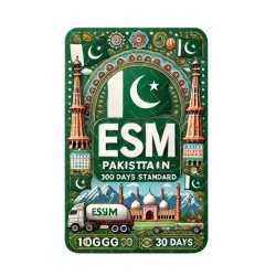eSIM Pakistan, 100GB, 30 Days, Standard