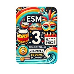 eSIM Trinidad and Tobago Unlimited 3 Days Economy