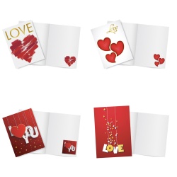 Felicitare de dragoste in 4 modele asortate - 11.5 x 17 cm (12buc/display) - Img 1