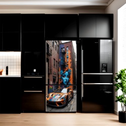 Folie imprimata color pentru decor Frigider, dimensiune 200 x 90cm, model: AVX-FR01 - Img 1
