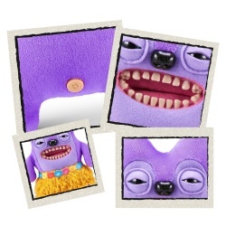 Fuggler - Jucarie de plus, 23 cm - Ciudateii in vacanta, Greedy Grinner - purple - Img 3